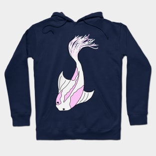 pink and white koi fish Hoodie